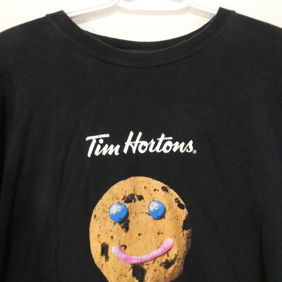 Tim Hortons | P2P 22 inches measured | Smile Cookie Campaign Black Unisex Tee - Picture 6 of 14